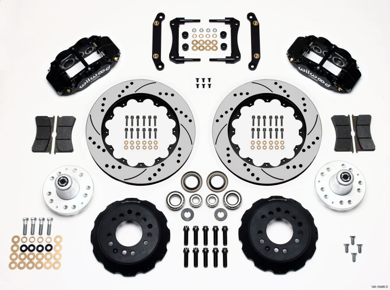 Wilwood Forged Narrow Superlite 6R 14in Drilled Front Big Brake Hub Kit - Chevrolet Camaro, Nova, Pontiac Firebird 1970-1978