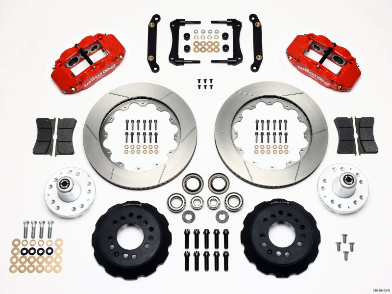 Wilwood Forged Narrow Superlite 6R 14in Red Front Big Brake Hub Kit - Chevrolet Camaro / Caprice / Pontiac Firebird 1979-1990