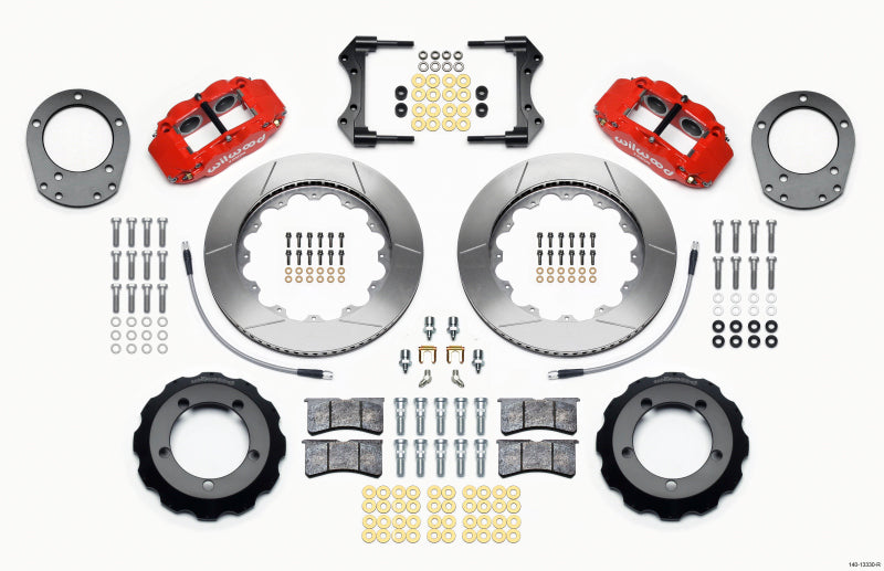 Wilwood Narrow Superlite 4R Front BBK 14.00in - Ford Bronco 1976-1977 - Red