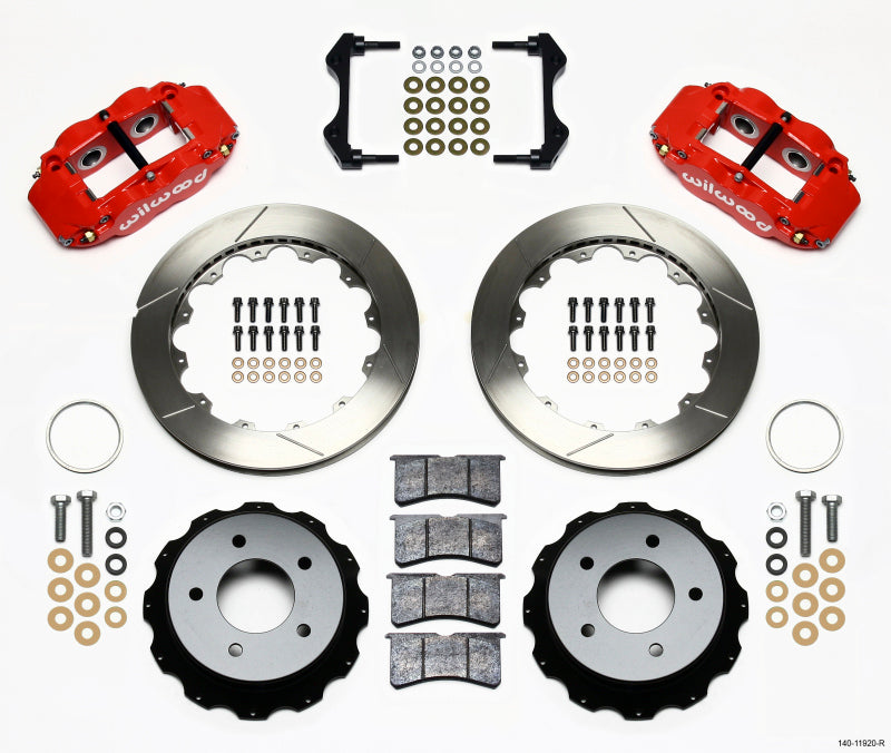 Wilwood Narrow Superlite 4R Rear BBK 12.88in - Chevrolet Corvette 1984-1987 - Red