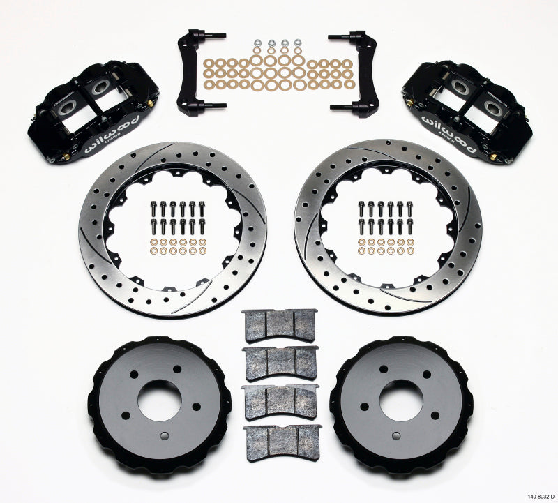 Wilwood Narrow Superlite 4R Rear BBK 12.88in - Chevrolet Corvette, Cadillac XLR 1997-2013 - Drilled