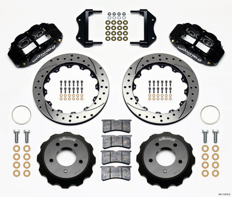 Wilwood Narrow Superlite 6R Front BBK 12.88in - Chevrolet Corvette 1985-1987 - Drilled