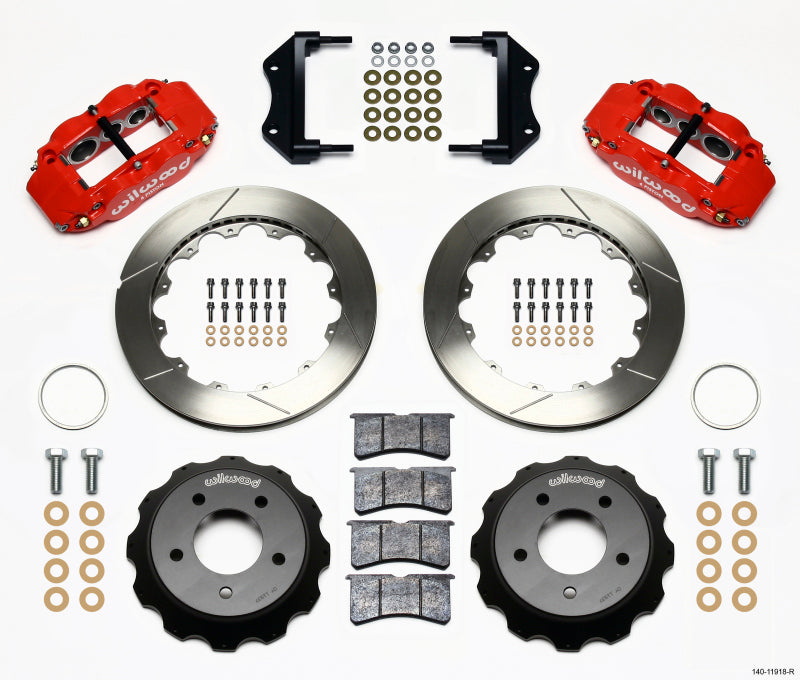 Wilwood Narrow Superlite 6R Front BBK 12.88in - Chevrolet Corvette 1985-1987 - Red
