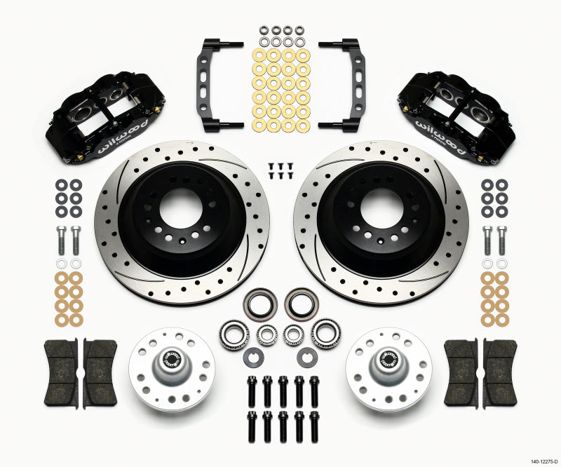 Wilwood Narrow Superlite 6R Front BBK 12.88in - Ford Mustang II, Pinto 1975-1980 - Drilled