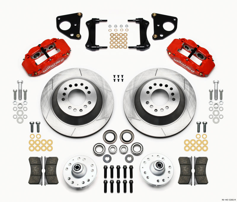 Wilwood Narrow Superlite 6R Front BBK 12.88in - Dodge Challenger, Charger 1966-1972 - Red