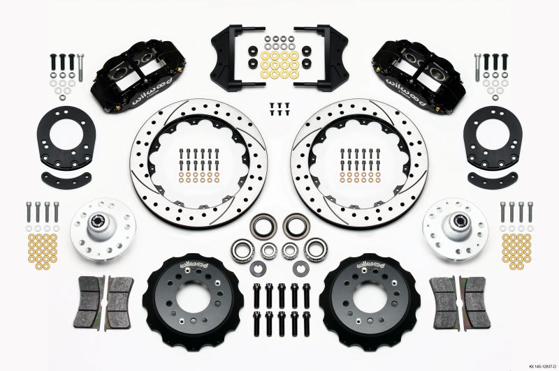 Wilwood Narrow Superlite 6R Front BBK 12.88in - Ford Mustang / Mercury Cougar 1964-1969 - Drilled