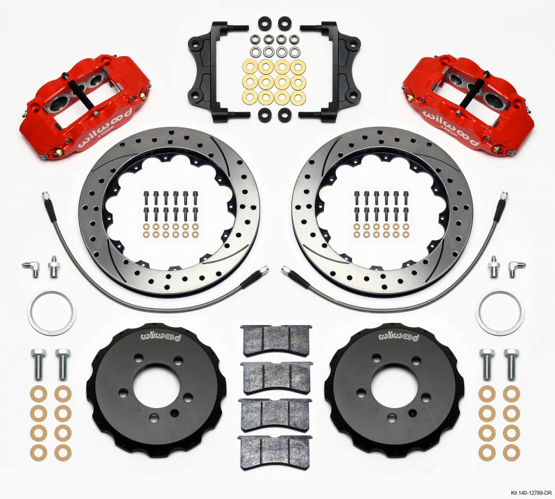 Wilwood Narrow Superlite 6R Front BBK 12.88in - Volkswagen GTI / Jetta / Audi A3 2005-2013 - Drilled, Red