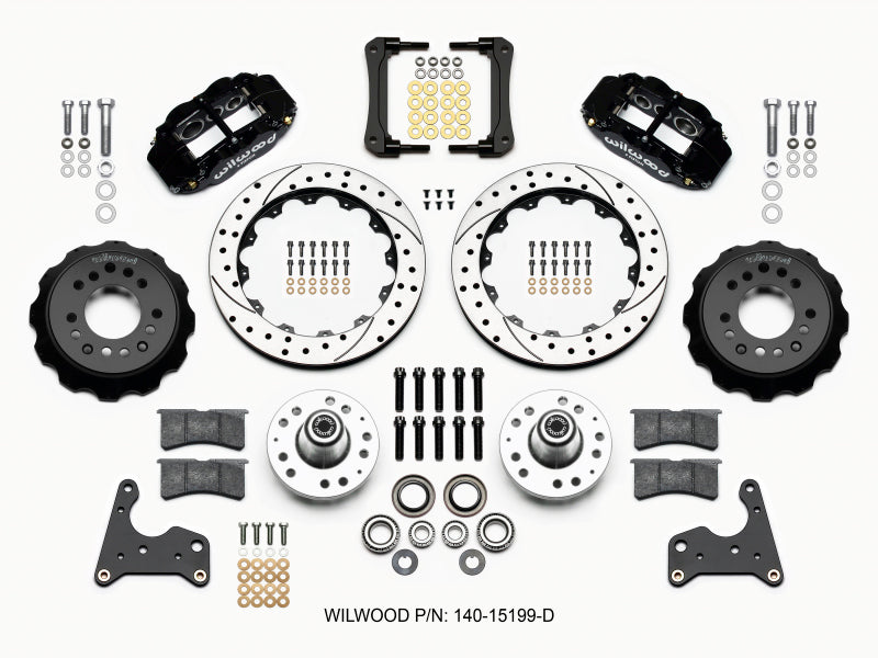Wilwood Narrow Superlite 6R Front BBK 12.88in - Chrysler / Dodge / Plymouth C-Body 1965-1972 - Drilled
