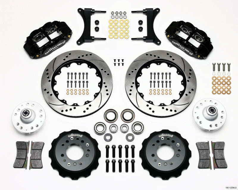 Wilwood Narrow Superlite 6R Front BBK 14.00in - Chevrolet El Camino / Monte Carlo / S10 1979-2002 - Drilled