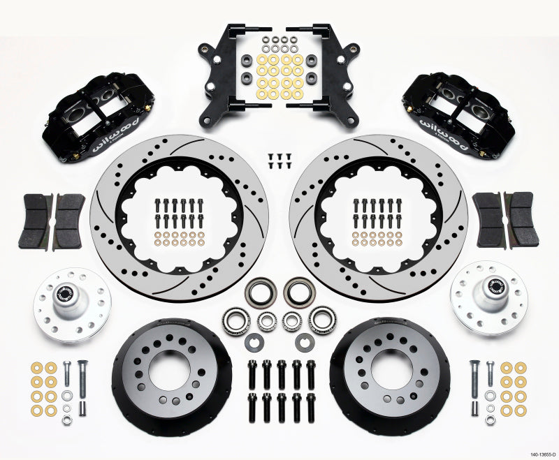 Wilwood Narrow Superlite 6R Front BBK 14.00in - Ford Country Squire, Custom 500 1964-1968 - Drilled