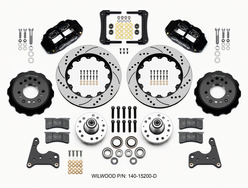 Wilwood Narrow Superlite 6R Front BBK 14.00in - Chrysler / Dodge / Plymouth C-Body 1965-1972 - Drilled