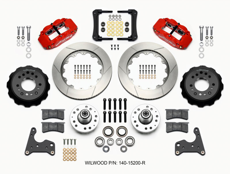 Wilwood Narrow Superlite 6R Front BBK 14.00in - Chrysler / Dodge / Plymouth C-Body 1965-1972 - Red