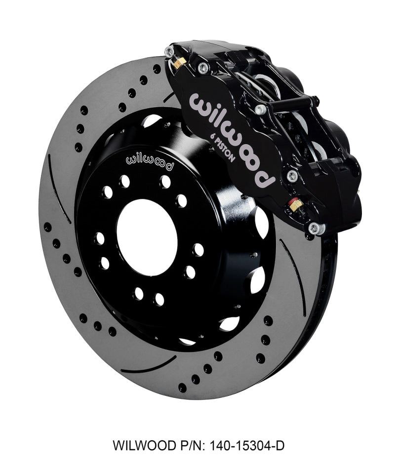 Wilwood Narrow Superlite 6R Front BBK 14.00in - Chevrolet C10, GMC C1500 1975-1986 - Drilled