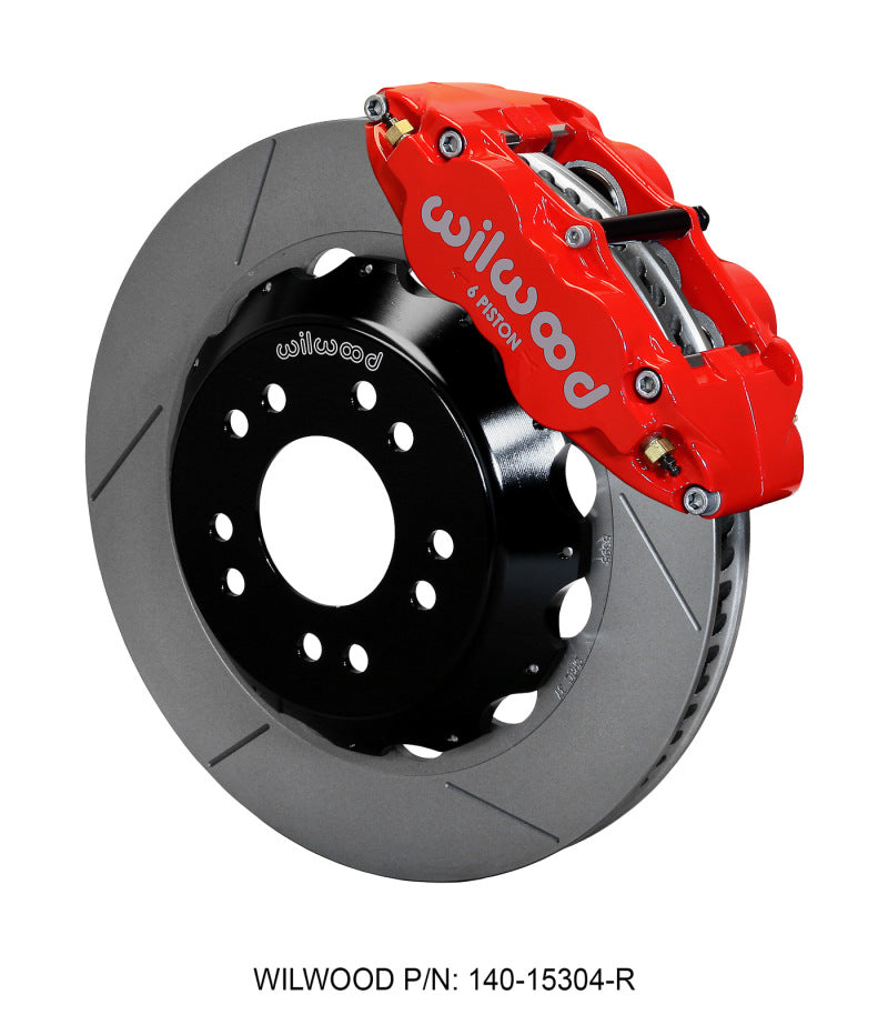 Wilwood Narrow Superlite 6R Front BBK 14.00in - Chevrolet C10, GMC C1500 1975-1986 - Red