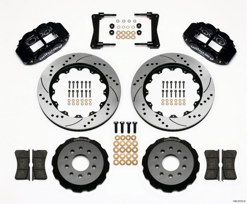 Wilwood Narrow Superlite 6R Front BBK 14.00in - Ford Mustang 2005-2014 - Drilled