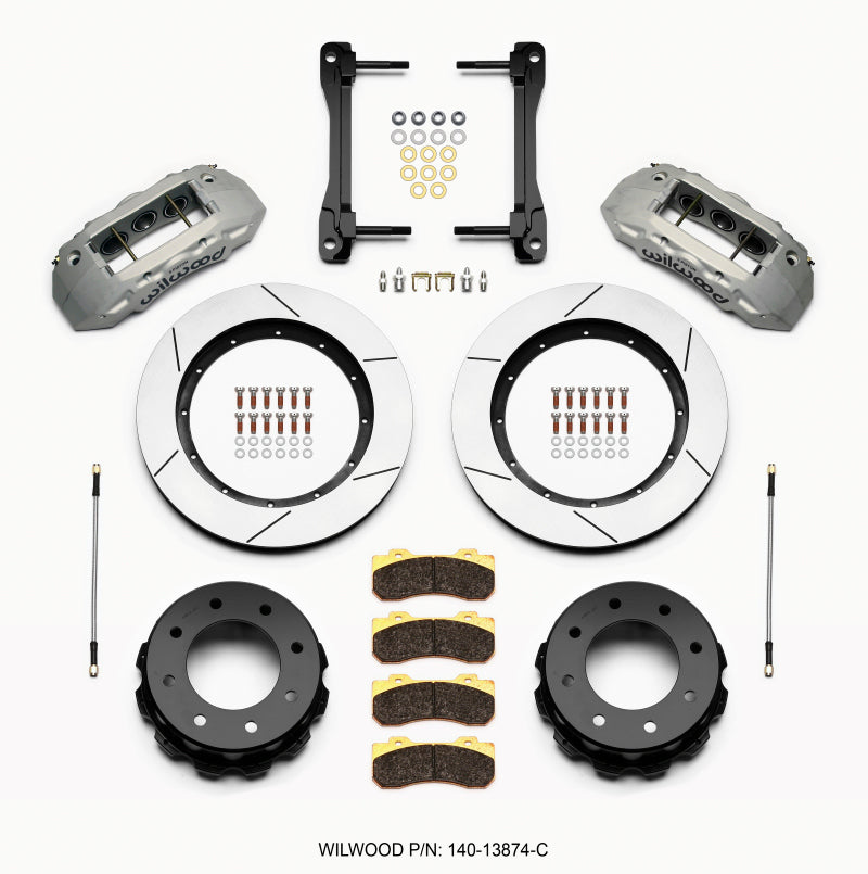 Wilwood TX6R Rear BBK 15.50in - Chevrolet Silverado 2500 HD, Silverado 3500 HD 2011-2016 - Clear Anodized