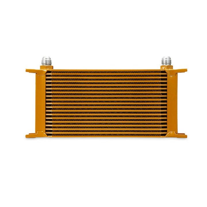 Mishimoto Universal 19 Row Oil Cooler - Gold.