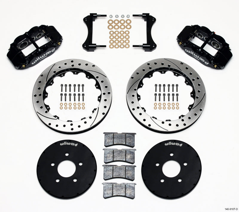 Wilwood Narrow Superlite 6R Front Hat Kit 12.88in Drilled 1994-2004 Mustang.