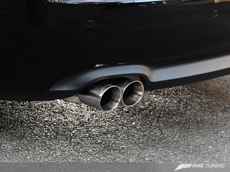 AWE Tuning Audi B8 A5 2.0T Touring Edition Single Outlet Exhaust - Polished Silver Tips.