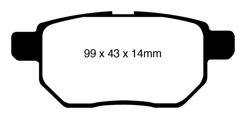 EBC 09-10 Pontiac Vibe 1.8 Yellowstuff Rear Brake Pads.