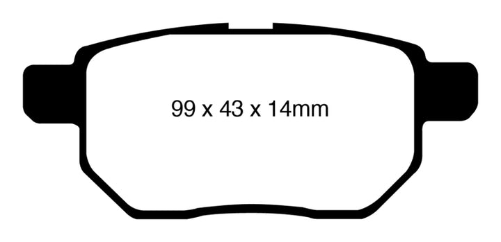 EBC 09-10 Pontiac Vibe 1.8 Yellowstuff Rear Brake Pads.