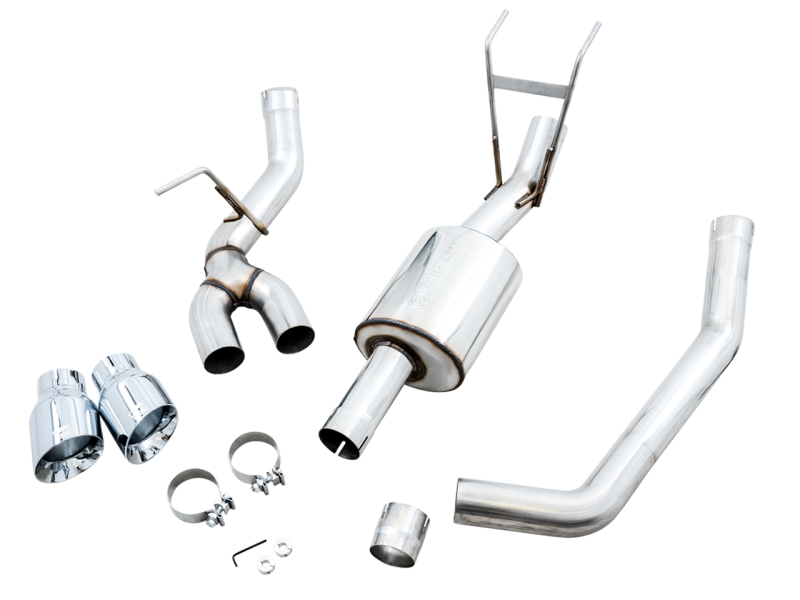 AWE Tuning 09-18 RAM 1500 5.7L (w/Cutouts) 0FG Dual Rear Exit Cat-Back Exhaust - Chrome Silver Tips.