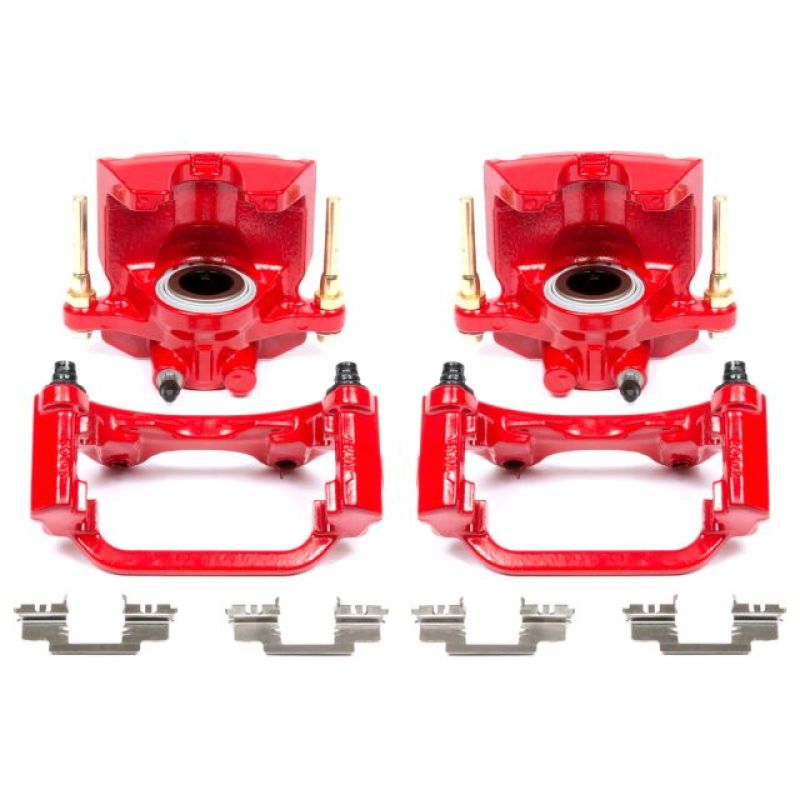 Power Stop 07-16 Cadillac Escalade Rear Red Calipers w/Brackets - Pair.
