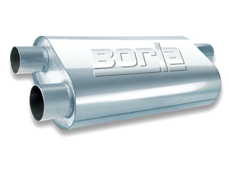 Borla Universal Oval Transverse 2.5in Inlet/Outlet 19in x 10.25in x 5.5in Turbo XL Muffler.