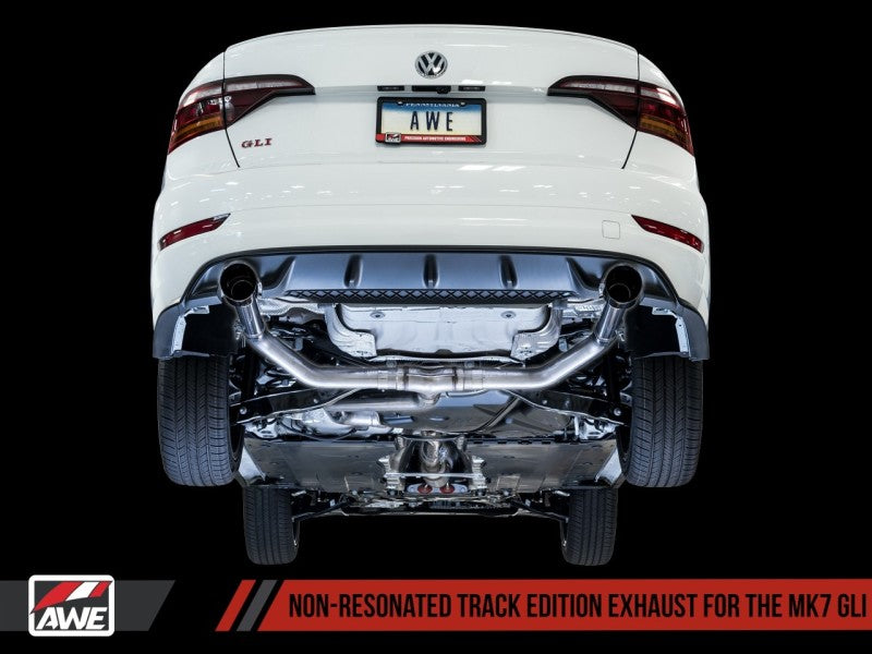 AWE Tuning 18-21 Volkswagen Jetta GLI Mk7 Track Edition Exhaust - Diamond Black Tips (Fits OEM DP).