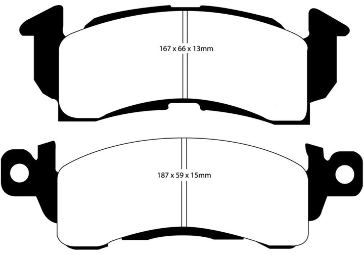 EBC 73-74 Buick Apollo 4.1 Yellowstuff Front Brake Pads.