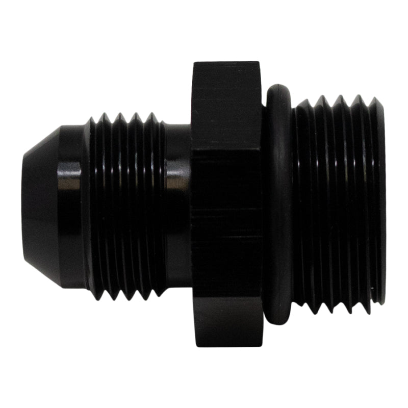DeatschWerks 10AN ORB Male to 8AN Male Flare Adapter (Incl O-Ring) - Anodized Matte Black.