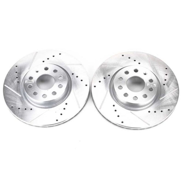 Power Stop 06-13 Audi A3 Front Evolution Drilled & Slotted Rotors - Pair.