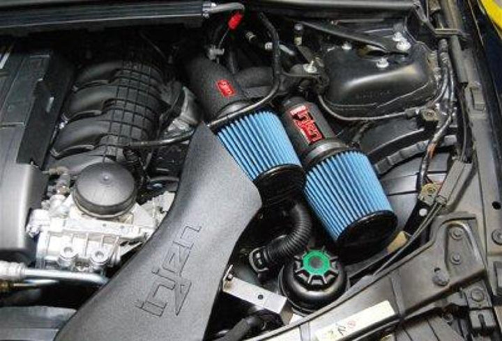 Injen 07-09 335i E92 / 08-09 135i E82 3.0L L6 Twin intake Wrinkle Black Short Ram Intake.