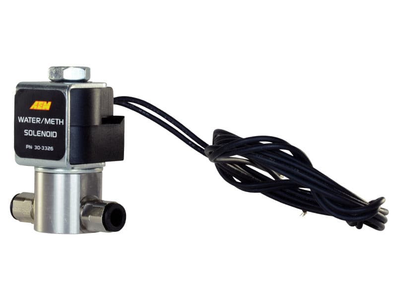 AEM Water/Methanol Injection System - High-Flow Low-Current WMI Solenoid - 200PSI 1/8in-27NPT In/Out.