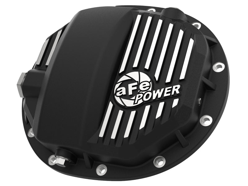aFe Power Pro Series AAM 9.5/9.76 Rear Diff Cover Black w/Mach Fins 14-19 GM Silverado/Sierra 1500.