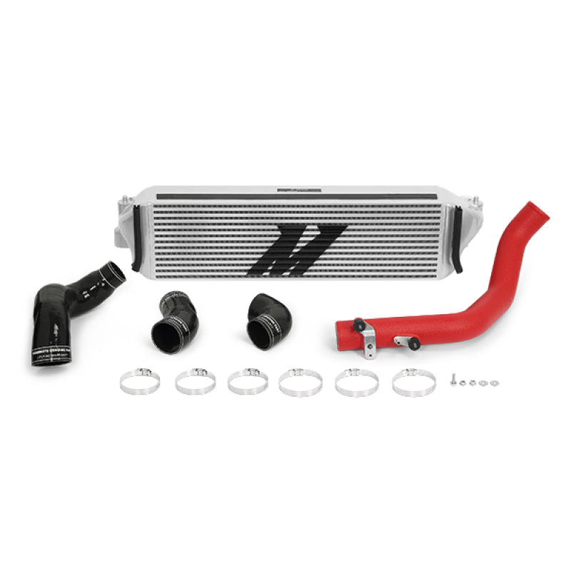 Mishimoto 2017+ Honda Civic Type R Intercooler Kit - Silver Intercooler Red Piping.