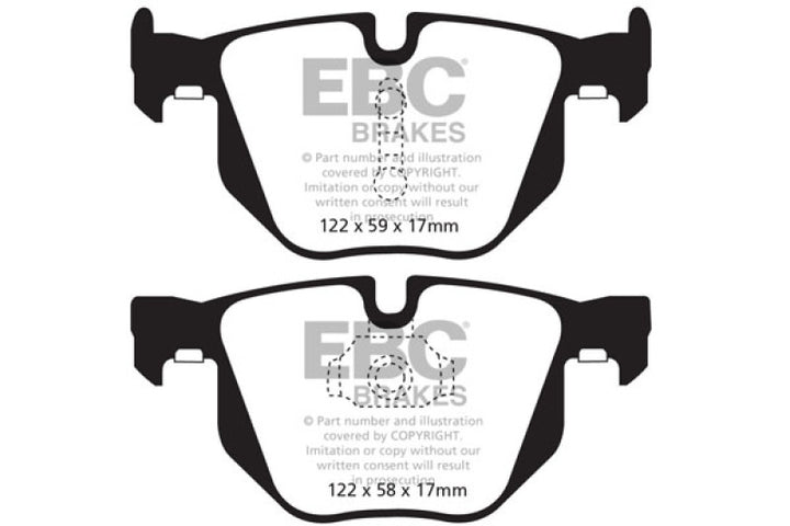 EBC 10-14 BMW X5 3.0 Turbo (35) Redstuff Rear Brake Pads.