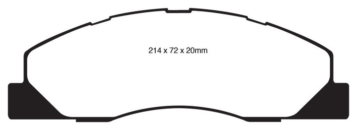 EBC 09-11 Dodge Ram 2500 Pick-up 5.7 2WD/4WD Yellowstuff Front Brake Pads.