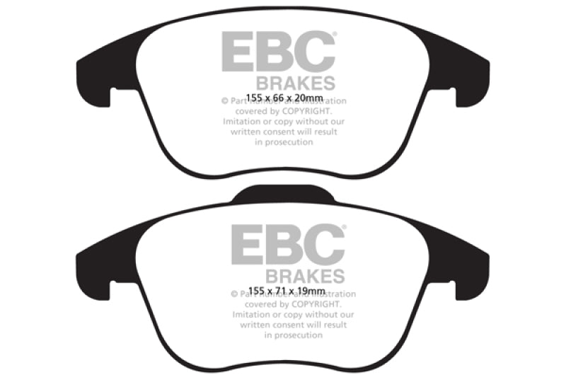 EBC 15-19 Audi Q3 2.0 Turbo Greenstuff Front Brake Pads.