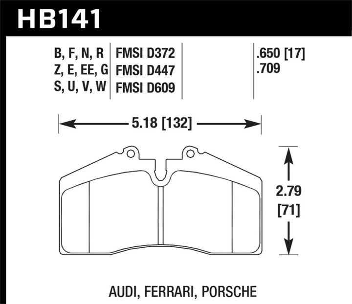Hawk Audi/Porsche Rear AND ST-40 Performance Ceramic Street Brake Pads.