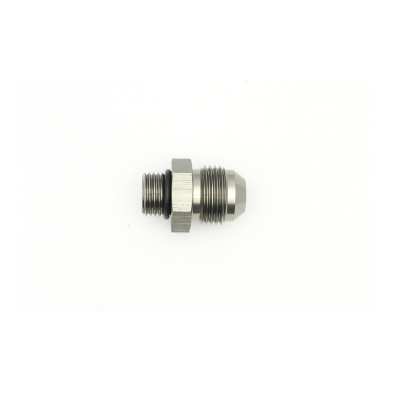 DeatschWerks 6AN ORB Male to 8AN Male Flare Adapter (Incl O-Ring) - Anodized Matte Black.