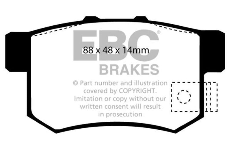 EBC 01-03 Acura CL 3.2 Greenstuff Rear Brake Pads.