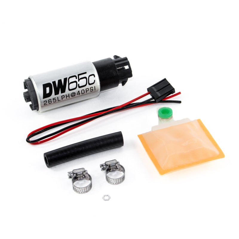 DeatschWerks 265 LPH Compact In-Tank Fuel Pump w/ Clips & Universal Install Kit.