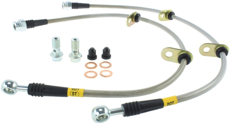 StopTech 90-93 Acura Integra / 90-91 Honda CRX Si Rear Disc Rear SS Brake Lines.