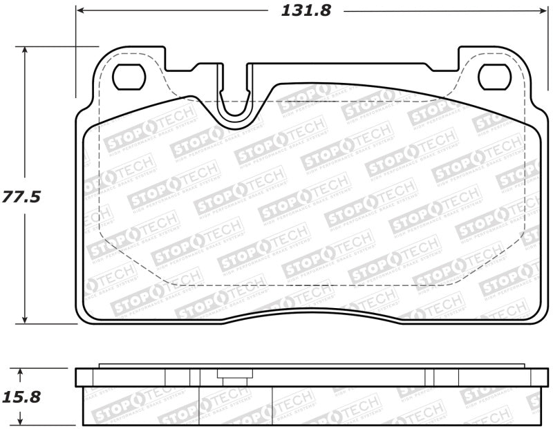 StopTech 07-15 Audi Q7 Street Performance Front Brake Pads.