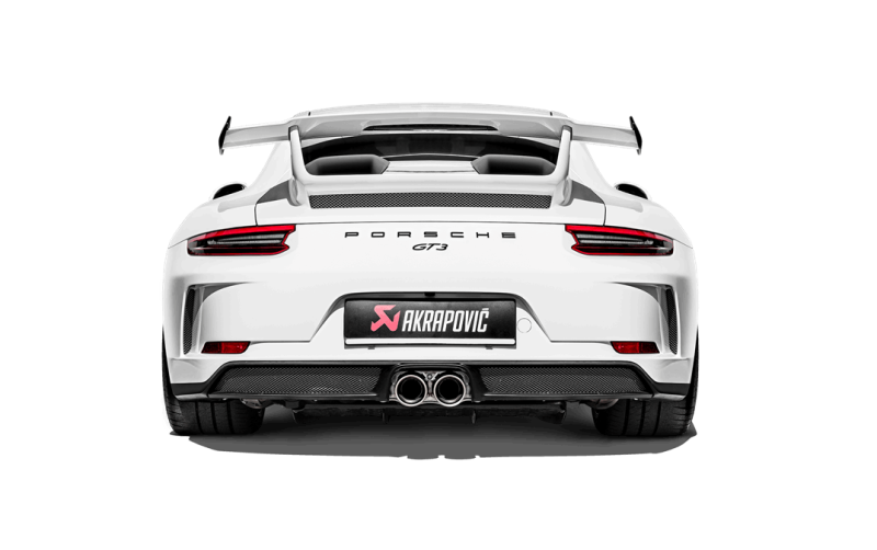 Akrapovic 2018 Porsche 911 GT3 (991.2) Slip-On Race Line (Titanium) w/Titanium Tail Pipe Set.