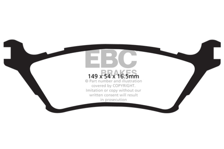 EBC 15+ Ford F150 2.7 Twin Turbo (2WD) Extra Duty Rear Brake Pads.