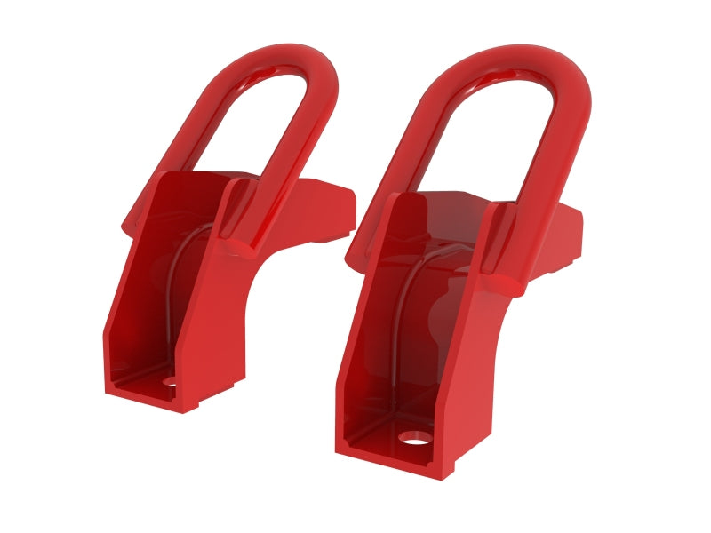 aFe Front Tow Hook Red 2022 Toyota Tundra 3.5L V6.
