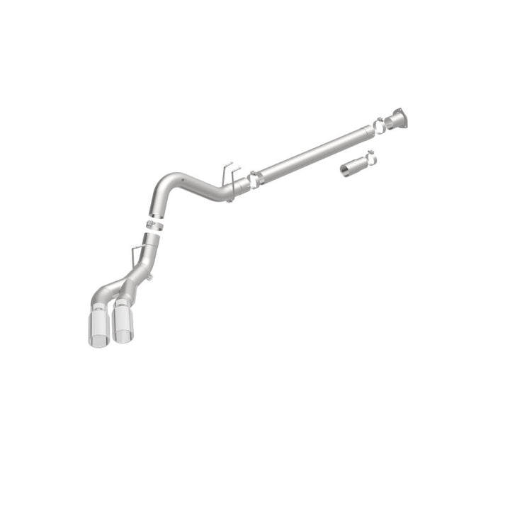 MagnaFlow 08-17 Ford F-250/F-350/F-450 4.6L/6.7 DPF-Back SS 4in Dual Single Passenger Side Rear Exit.