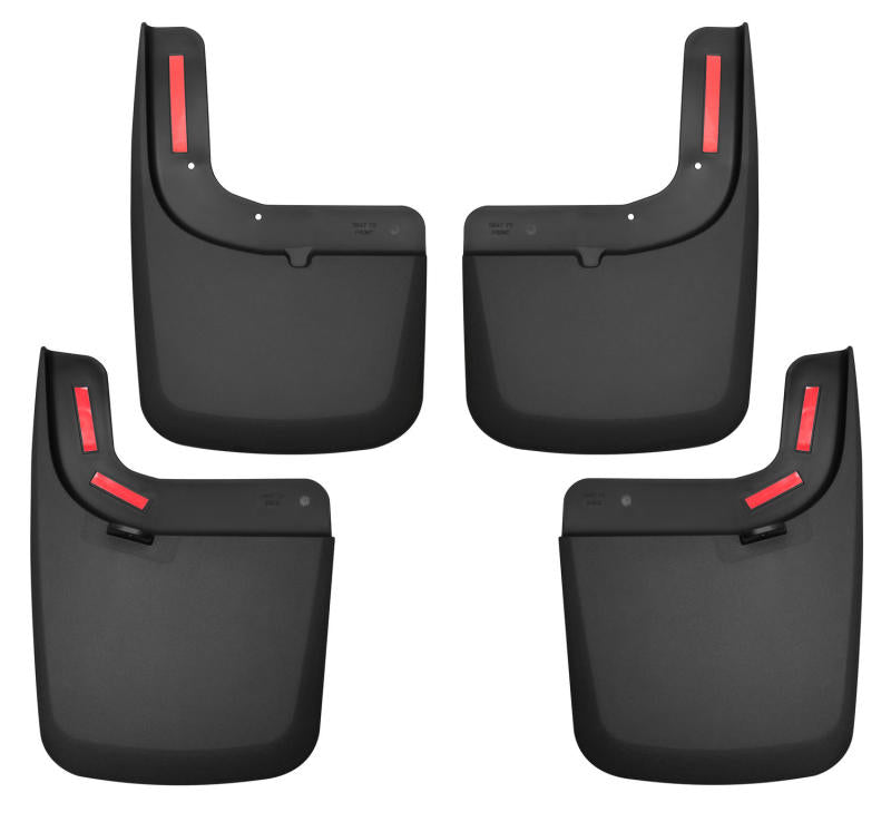 Husky Liners 17 Ford F-250 Super Duty / F-350 Super Duty Front and Rear Mud Guards (w/ Flares) Black.